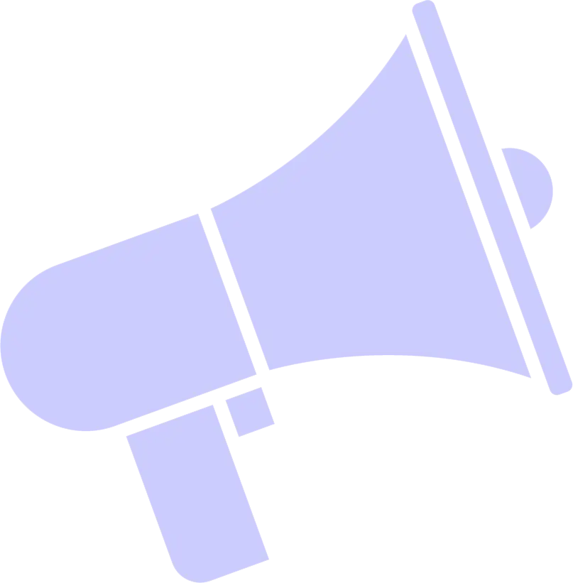 An die Markenidentität angelehntes Kontakt-Icon in Form eines Megafons, entwickelt für die Website von theleybel zur visuellen Hervorhebung von Kontaktmöglichkeiten und Handlungsaufforderungen.