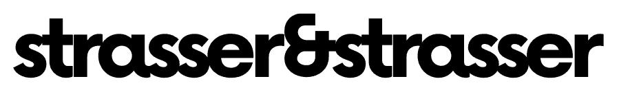 Logo von Strasser & Strasser mit markanter, moderner Typografie. Das reduzierte Design setzt auf Klarheit, Wiedererkennbarkeit und einen zeitlosen visuellen Auftritt.